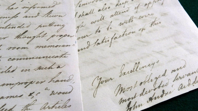Copies of letters written by British Capt. John André that...
