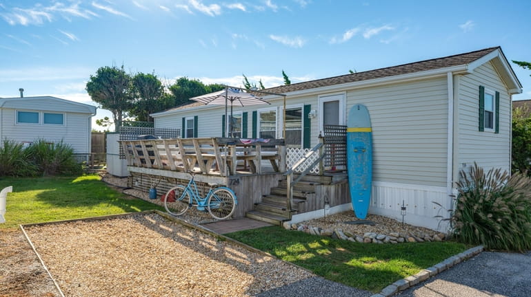 The 600-square-foot trailer home is in the beachfront Montauk Shores Condominium...