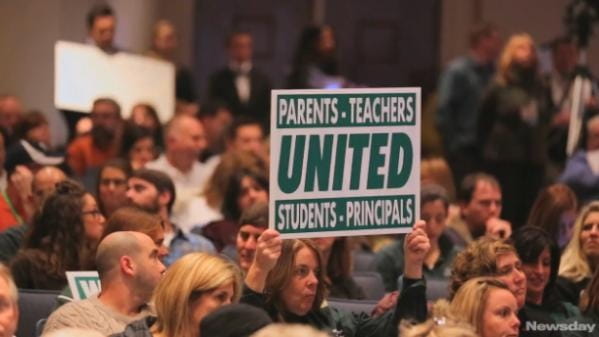 Parents protest at state Ed Dept. forum on Common Core...