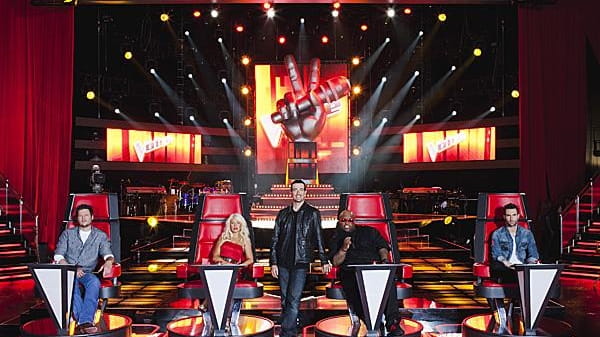 "The Voice" coaches, from left, in their famous spinning chairs:...