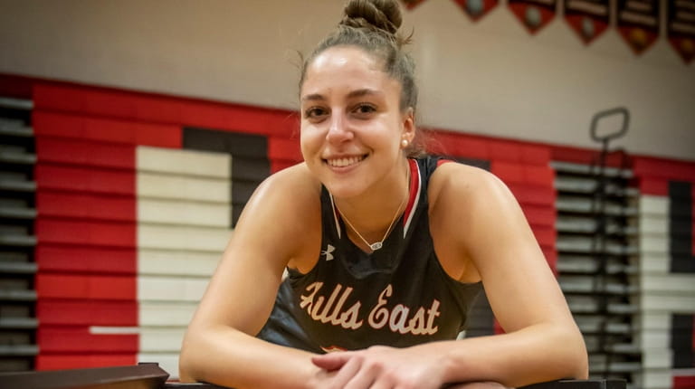 Hollow Hills East High School girls basketball player Remi Sisselman...