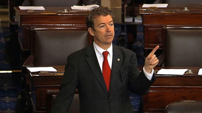 Sen. Rand Paul speaking on the floor of the Senate...