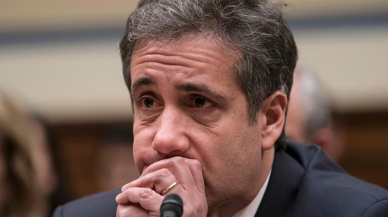 Michael Cohen, President Donald Trump's former personal lawyer, becomes emotional...