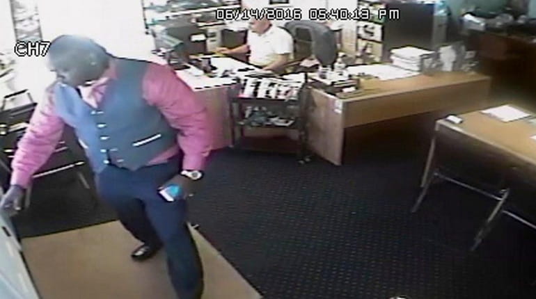 Nassau County police released a surveillance image of one of...