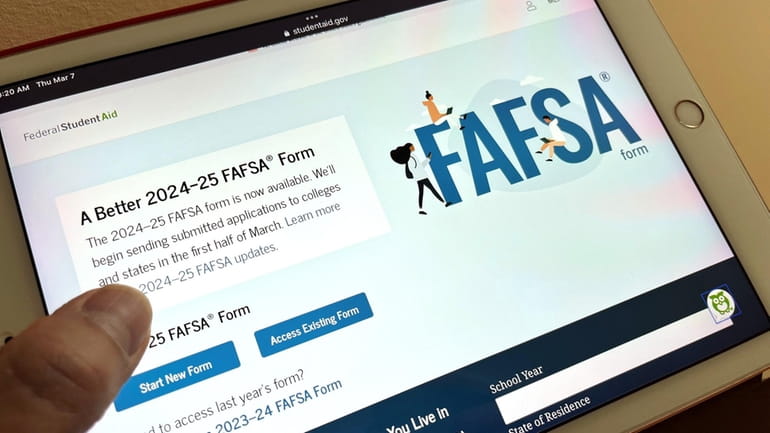 A photo illustration of the FAFSA website.