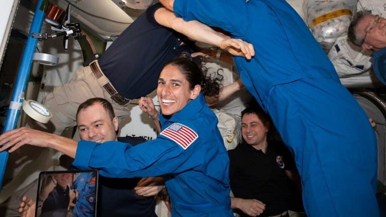 Jasmin Moghbeli, NASA astronaut and SpaceX Crew-7 commander, poses for...