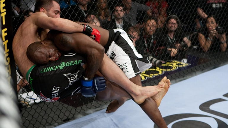 King Mo Lawal controlled Gegard Mousasi on the ground for...