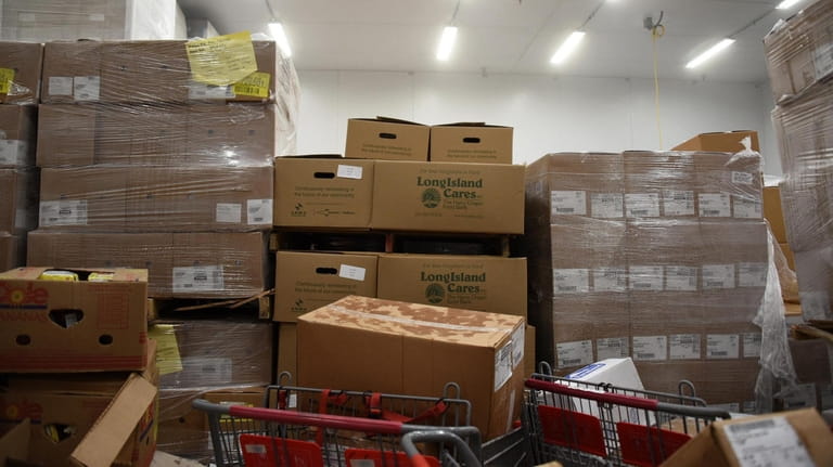 Long Island Cares' warehouse in Hauppauge has 1.2 million pounds...