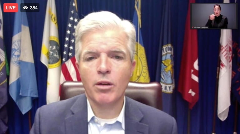 Suffolk County Executive Steve Bellone said he will freeze pay...