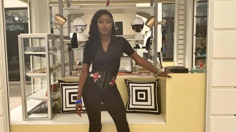Destinee Pierre, 21, opened PrettyEyez Cosmetics at the Tanger Outlets...