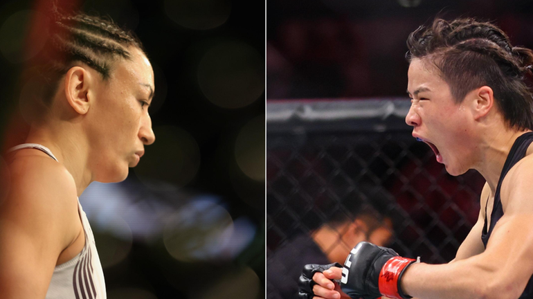 UFC strawweight fighters Carla Esparza and Zhang Weili.