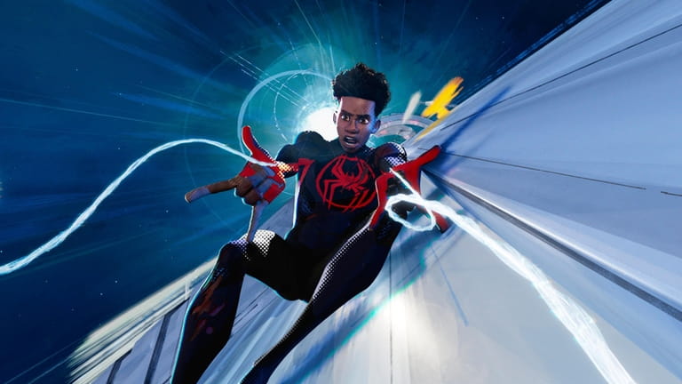 This image released by Sony Pictures Animation shows Miles Morales...