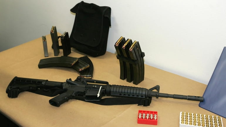 A Bushmaster AR-15 rifle, the weapon believed to have been...