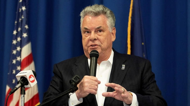 Rep. Peter King speaks at the Jewish Community Relations Council...