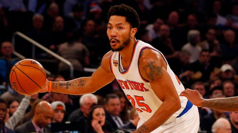Derrick Rose of the Knicks scored 24 points in the...
