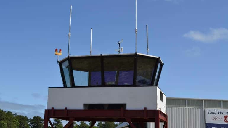 East Hampton's seasonal airport control tower.