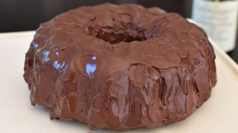 Use any leftover red wine in this chocolate bundt cake...