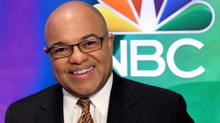 Mike Tirico attends the NBC Universal mid-season press day at...