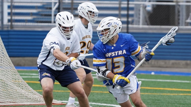 Hofstra's Ryan Tierney runs with the ball in the CAA...