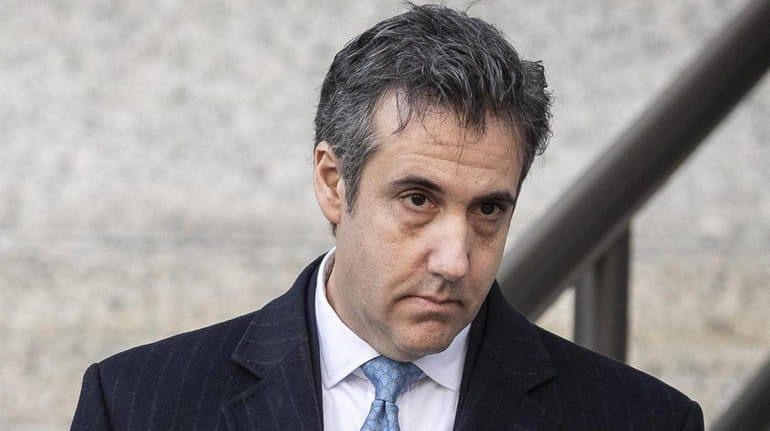 Michael Cohen leaves federal court on Nov. 29 in Manhattan. 