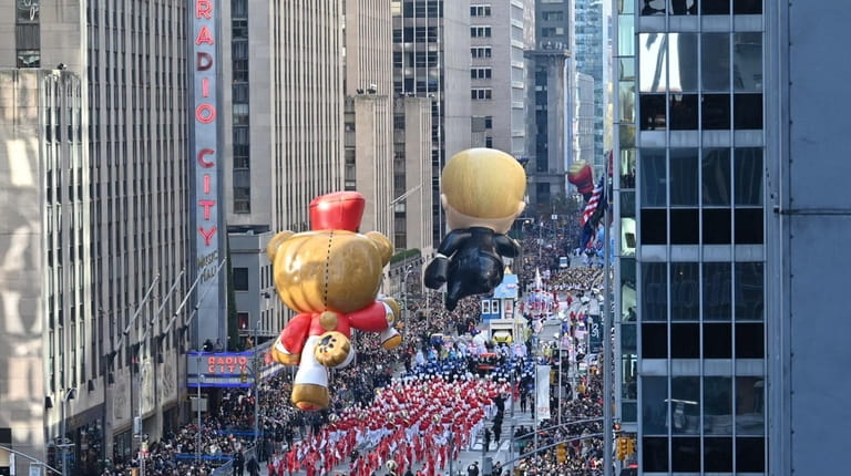 Crowds returned for the Macy's Thanksgiving Day Parade in Manhattan on...