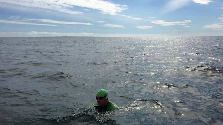 Christopher Swain, a clean-water advocate, is currently swimming all 130...