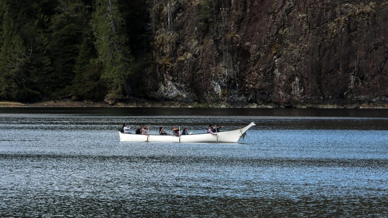 The Ehattesaht First Nation deployed a canoe and other resources...