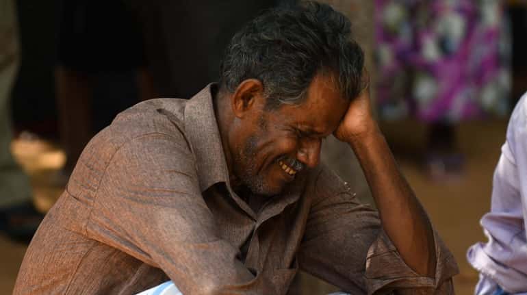 A relative of a Sri Lankan victim of an explosion...