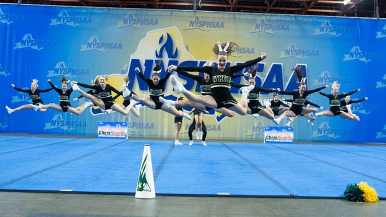 Ward Melville competes during the NYSPHSAA cheerleading championships at Visions...