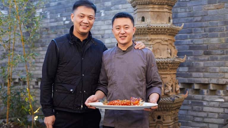 Owner Peter Liu and chef Eric Gao at O Mandarin in Hicksville.