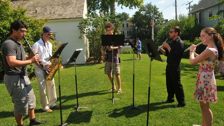 Student musicians perform at the Oyster Bay Music Festival, Saturday,...