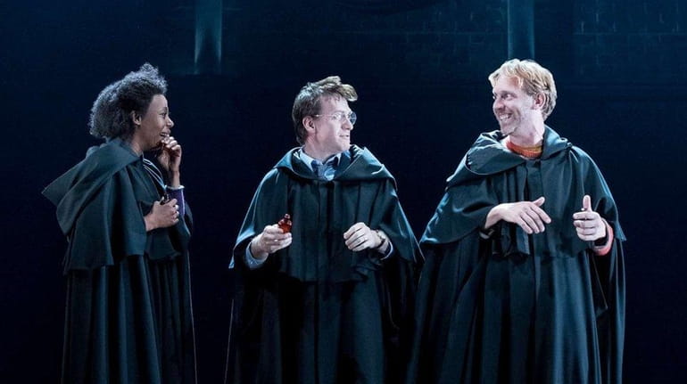 Noma Dumezweni, Jamie Parker and Paul Thornley in "Harry Potter...
