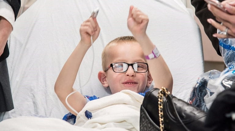 Erblin Sllamniku, 6, of Kosovo underwent surgery at St. Francis...