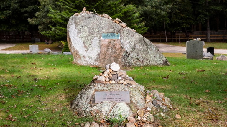 Boulders mark the grave sites of artists Lee Krasner and...