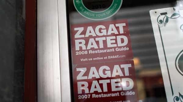 A file photo of a Zagat sign.