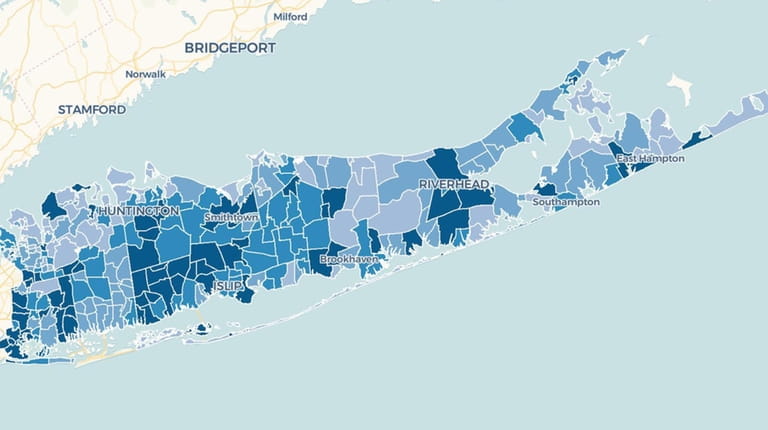   The map shows concentration of cases within each community...