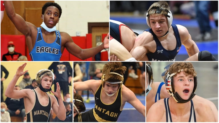 Clockwise, from top left: Sean Campbell of Copiague, Eric Carlson...