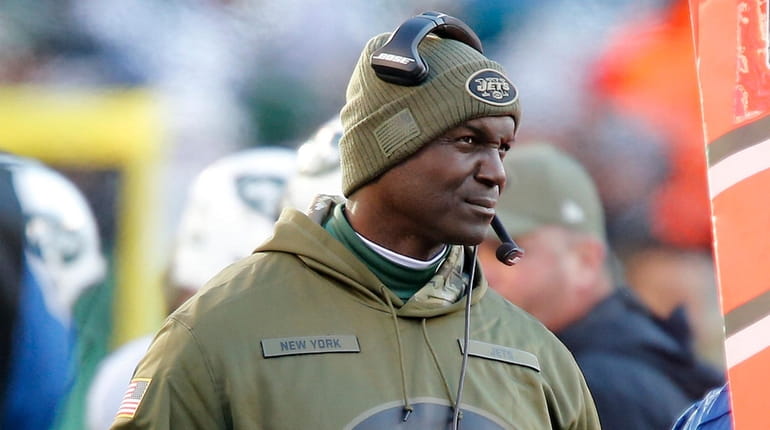 Jets head coach Todd Bowles looks on during the third...