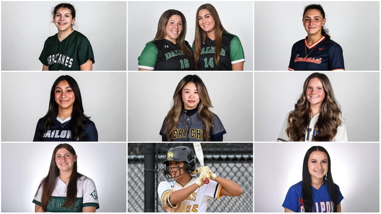 Top row, from left: Addison Celi of Westhampton, Mariah Cepeda...