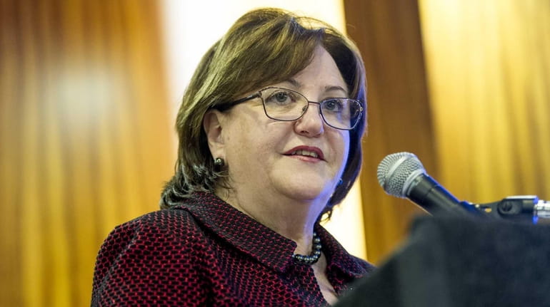 New York State's new education commissioner, MaryEllen Elia, gives her...