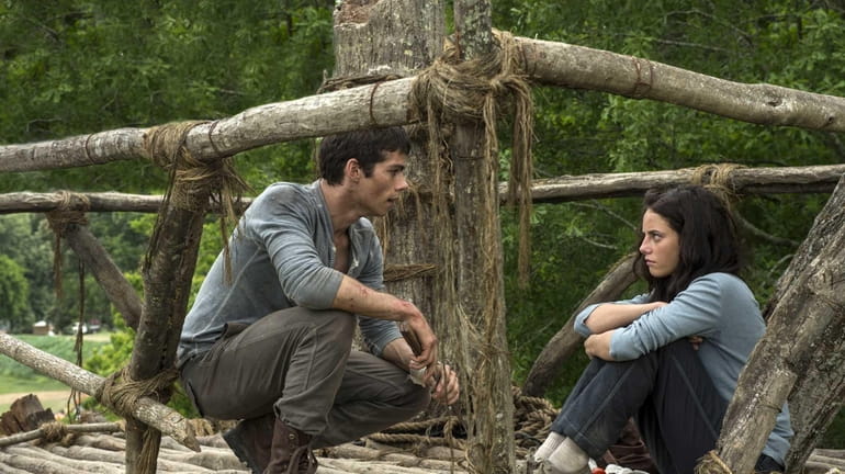 Dylan O'Brien and Kaya Scoderlario in a scene from "The...