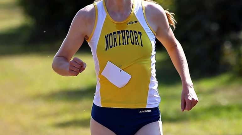 Northport's Brigid Brennan takes first place in the girls Varsity...