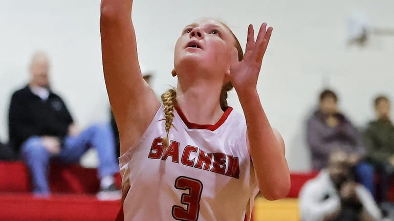 Sachem East guard Alexis Berger hits the baseline layup for...