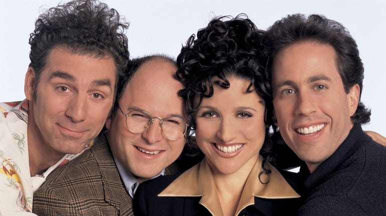 From left, the cast of "Seinfeld": Michael Richards as Kramer, Jason...
