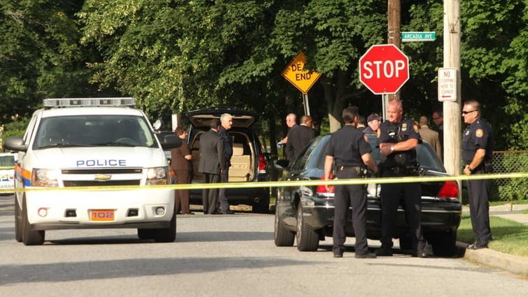 Nassau County Police Homicide Detectives are investigating a crime scene...