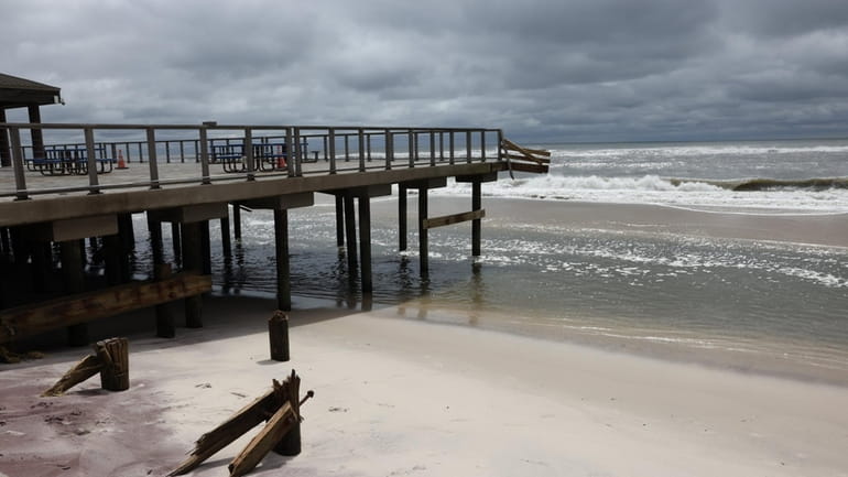 Severe beach erosion from a storm earlier this month has destroyed...