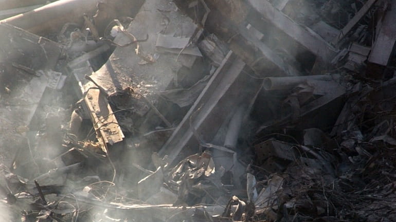 First responders search Ground Zero on Oct. 9, 2001.