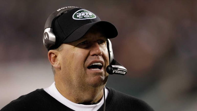 Head coach Rex Ryan of the New York Jets looks...