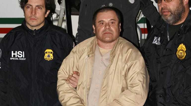 Joaquín "El Chapo" Guzmán Loera, center, in 2017.