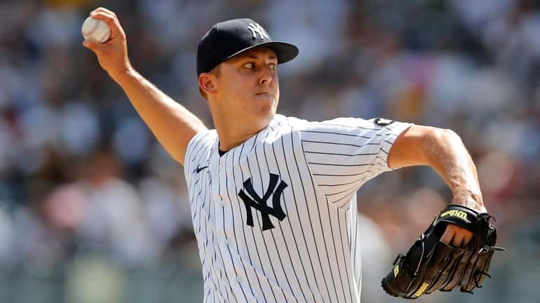 Jameson Taillon of the Yankees pitches during the first inning against the...